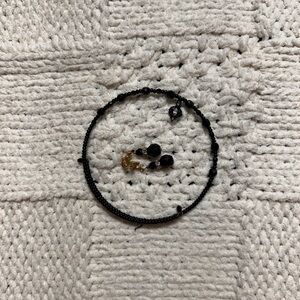 Vintage New in Box Black Choker and Earrings Set